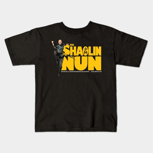 Main Logo with white lettering Kids T-Shirt by Shaolin Nun